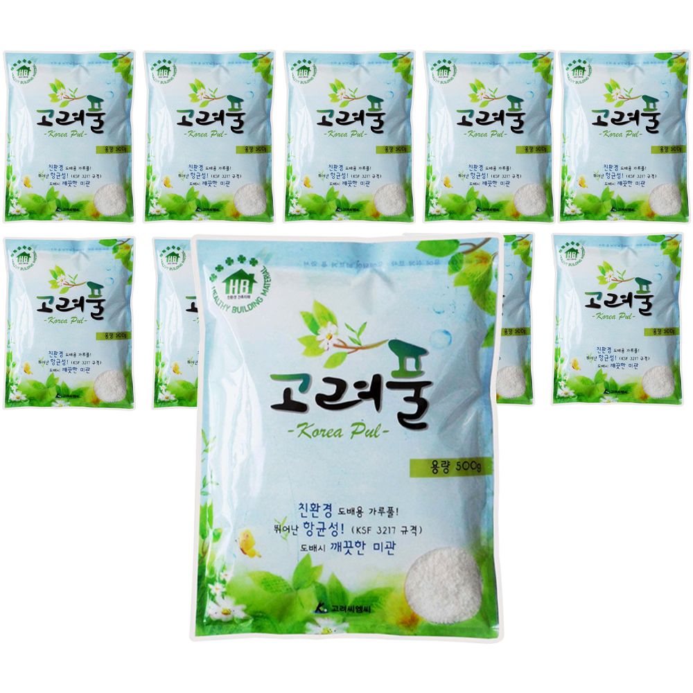 도배풀 벽지 보수 접착제 고려풀 500g BS-38 10개