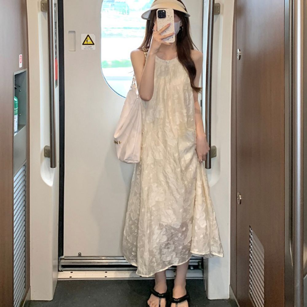 휴양지룩 홀터넥 모임룩 데일리룩 롱원피스 휴양