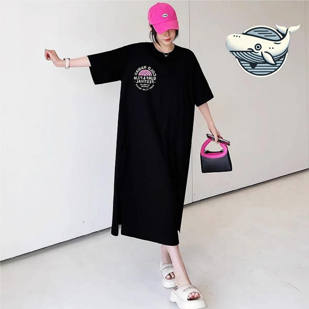 편안한 여름 오버핏 원피스 반팔 데일리룩