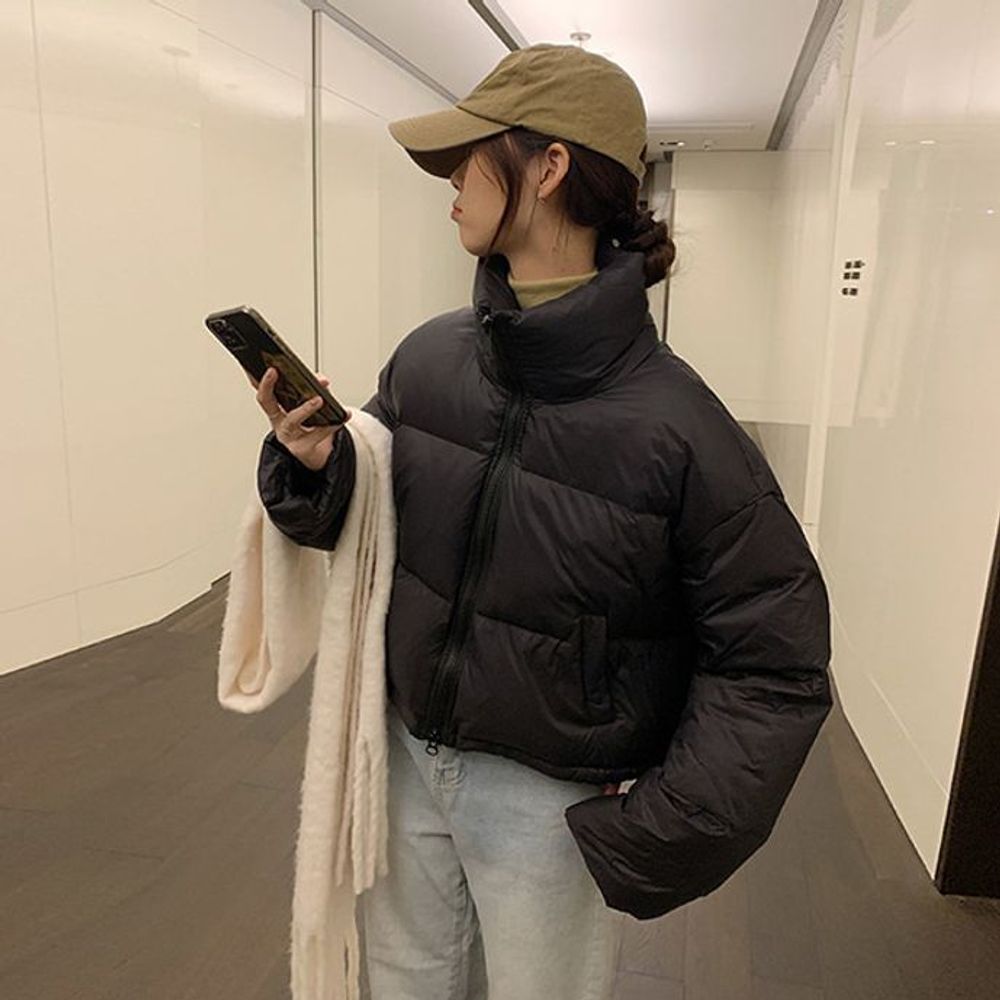조절 숏패딩 스트링 롱패딩 데일리 여성패딩 남