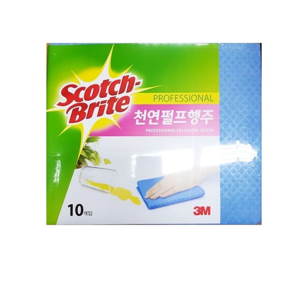 펄프행주 스카치 10P 파랑 x10개 -식자재 용품
