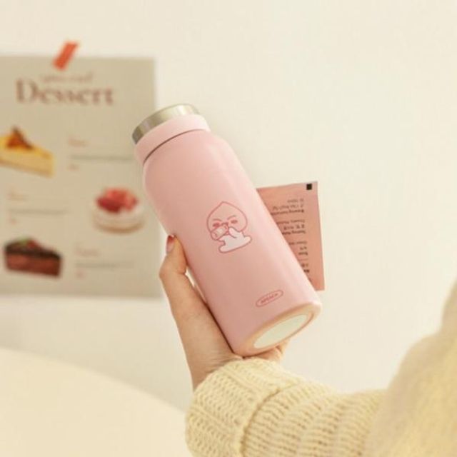 밀키스텐 텀블러 350ml 카카오 어피치1개 데일리 핸디