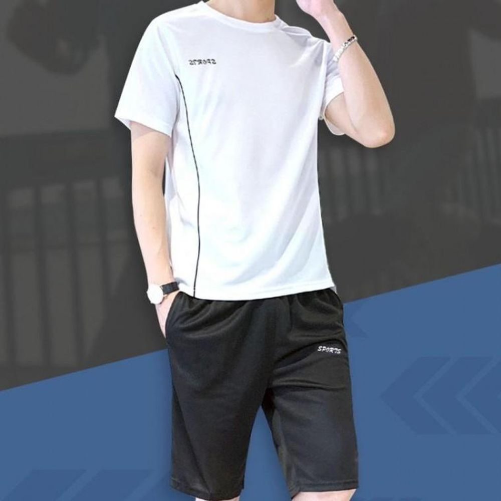 1개 3색 쿨 스포츠 웨어 상하의 SET 여름 운동복 추리