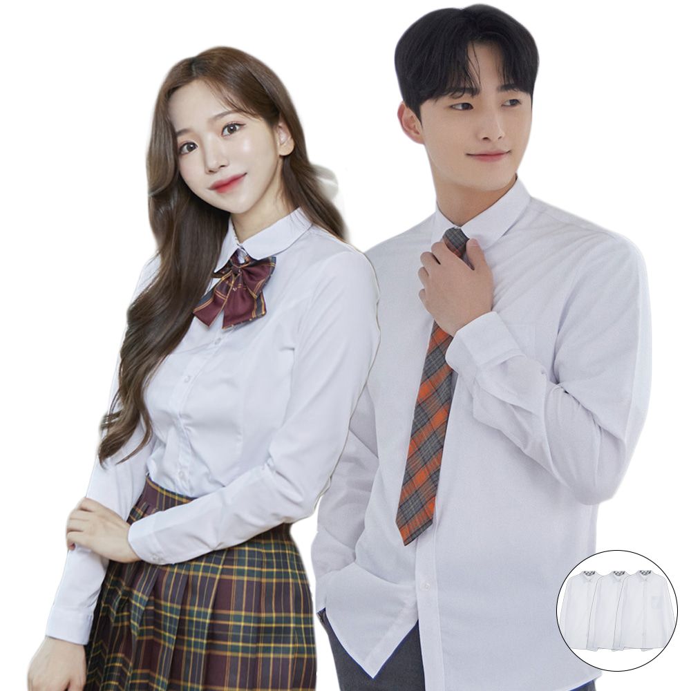 교복몰 (3장 패키지) 남여 최고급 교복셔츠 3장 교복