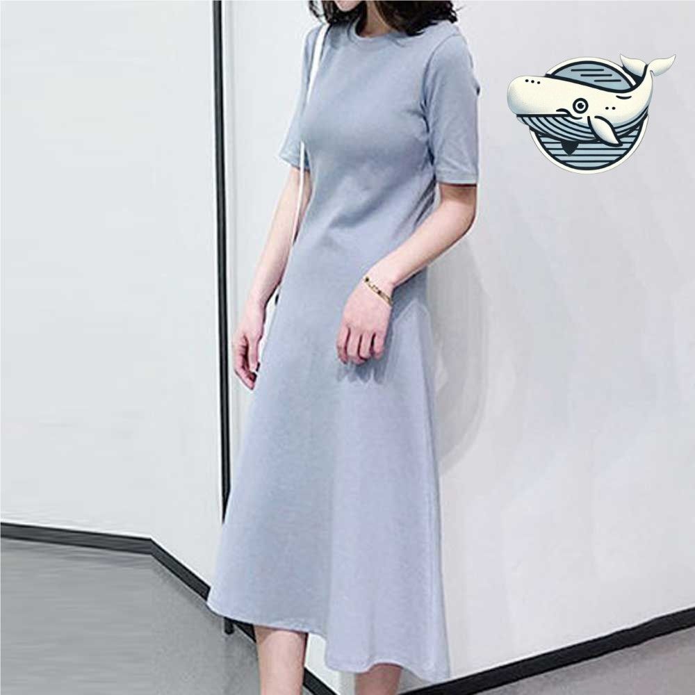 여름 데일리룩 A라인 원피스 심플한 반팔