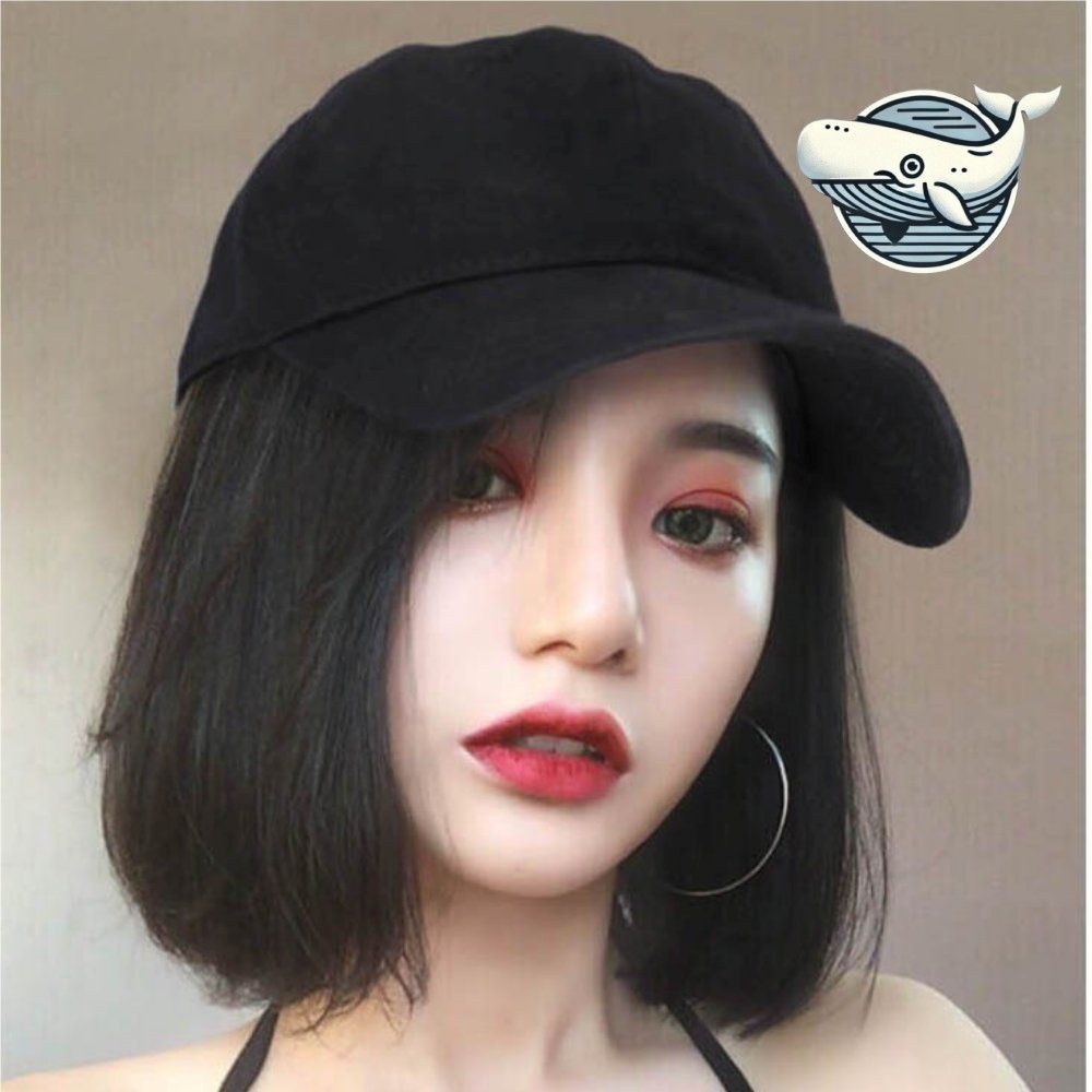 세련된 단발 스타일 야구캡 악세서리 모자