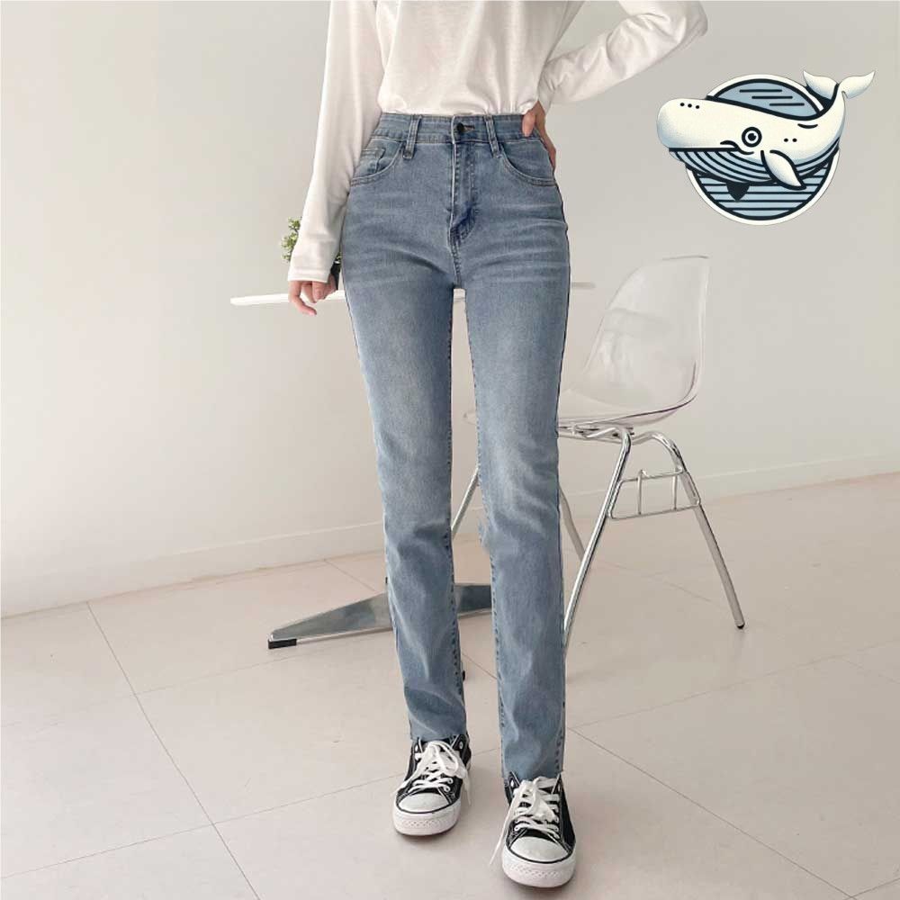 여성 슬림핏 스판 청바지 셀프 컷팅 데일리