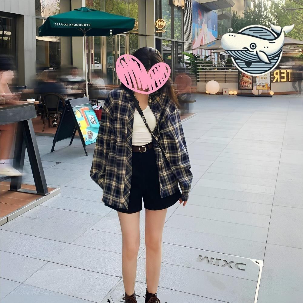 루즈핏 체크패턴 캐주얼 셔츠 편안한 데일리