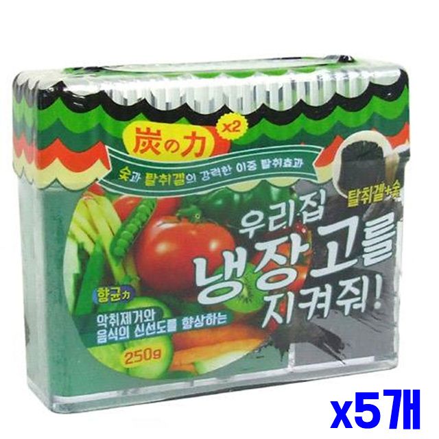 이중탈취 탈취제 냉장고용 250g x5개 냉동실냄새