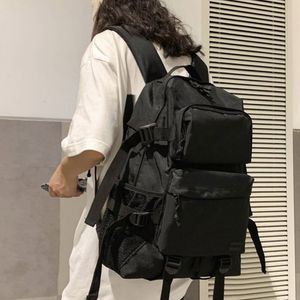 아이티알,NE 남여공용 블랙 포켓 백팩 대학생 캐주얼 커플 가방