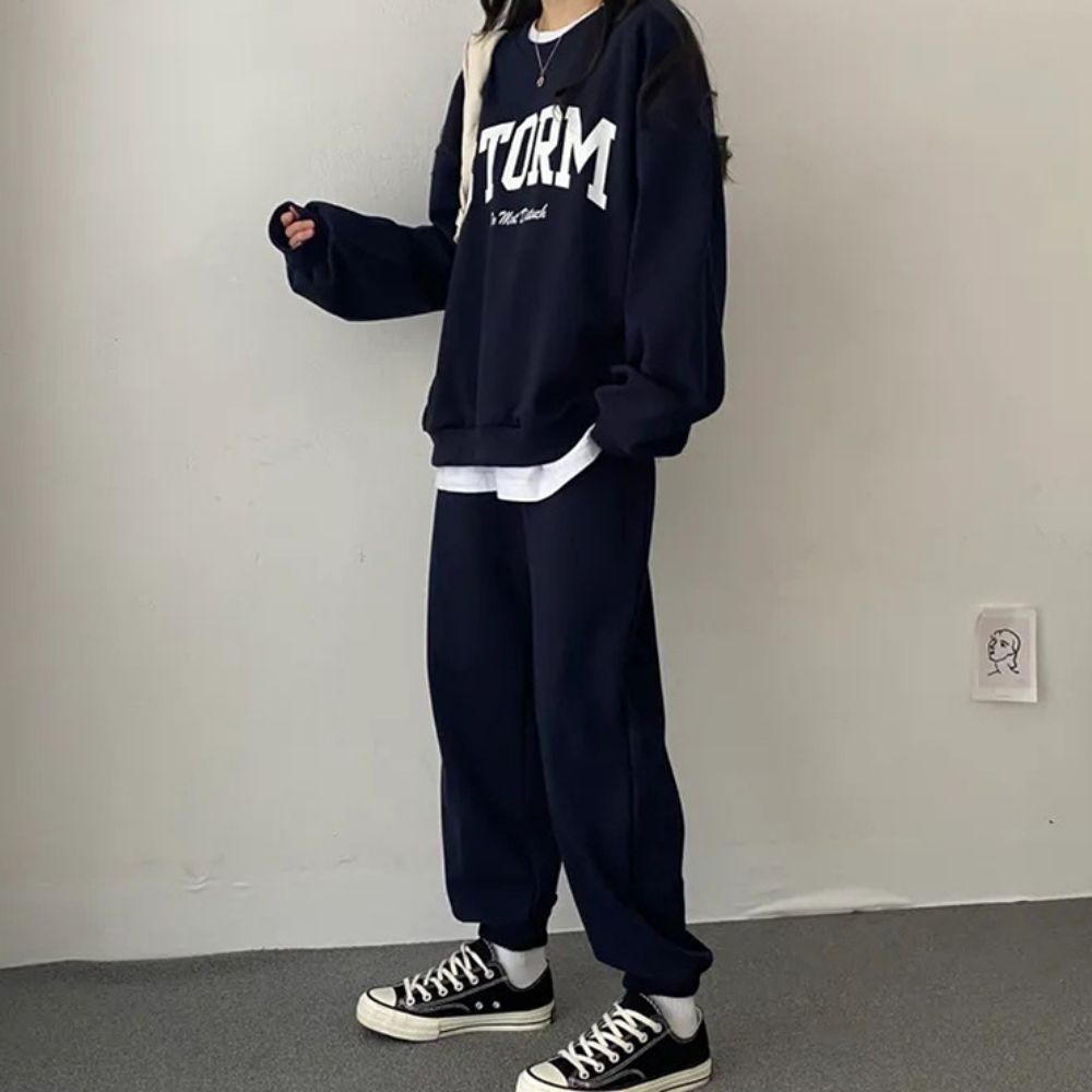 여자 데일리 맨투맨 조거팬츠 셋업 874