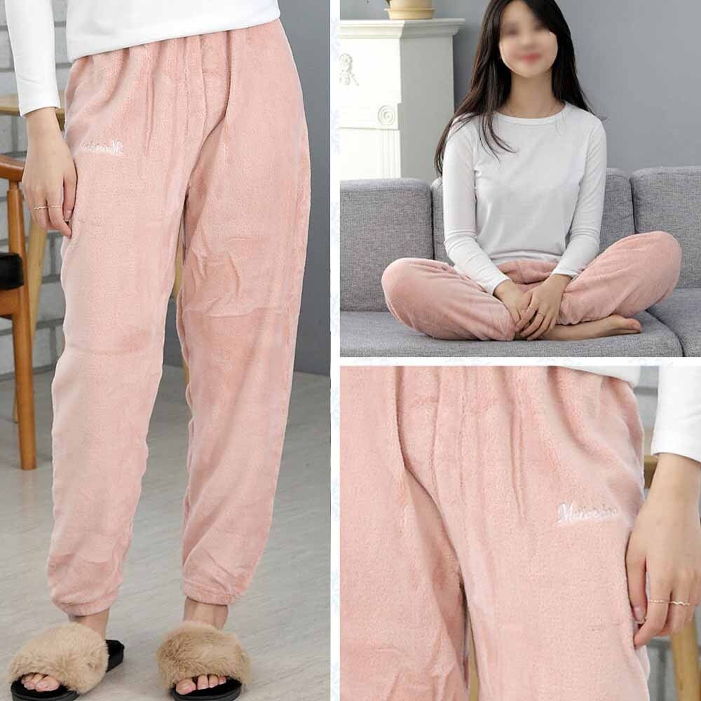 홈웨어 바지 잠옷 수면바지 스타양핑크 용 극세