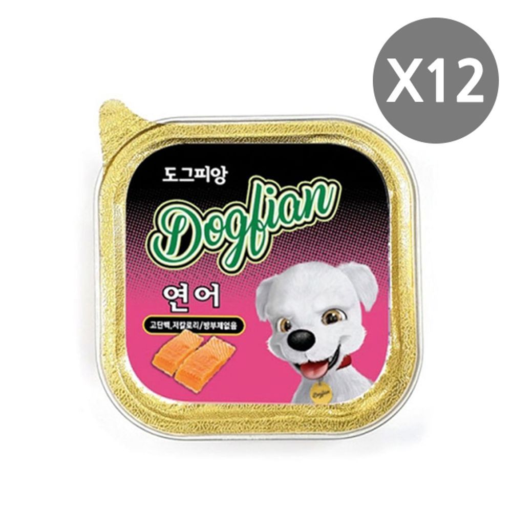 저칼로리 연어 강아지 일상 100g 12p 영양간식 캔 습