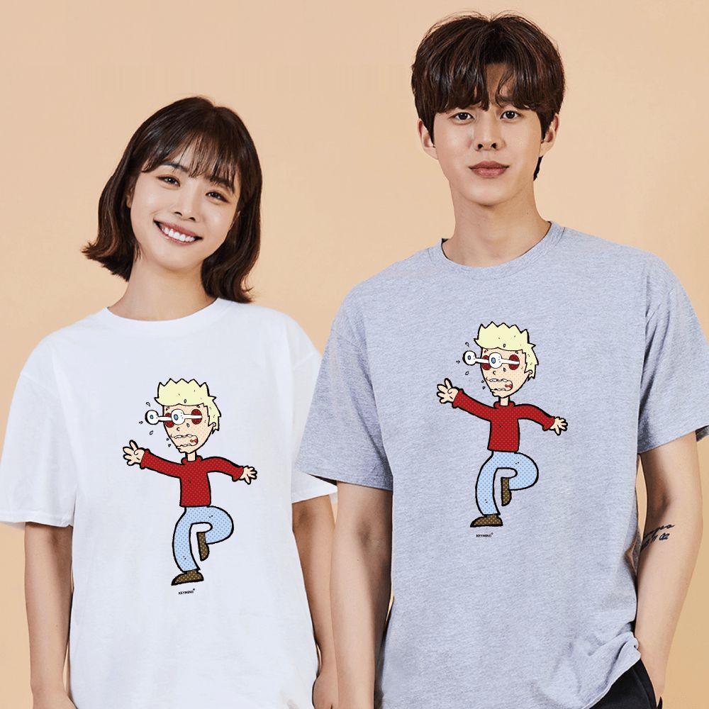 키밍 맨투맨 후드티 눈알 소년 기본라운드티 남자