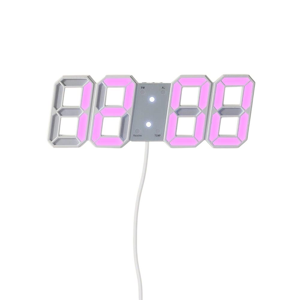 LED 스마트 시계 (화이트 핑크) JT09