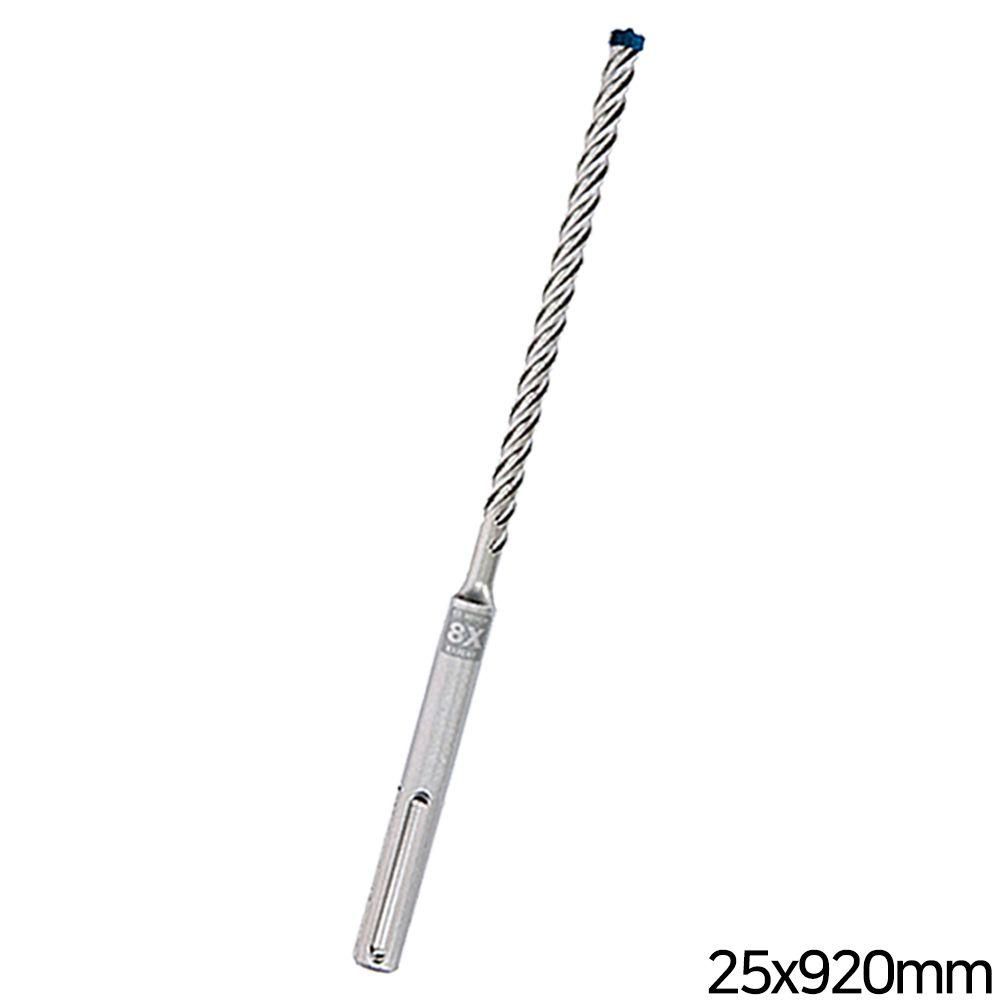 8x sds 25x920mm 햄머드릴 비트 4 날 타공 철근 max