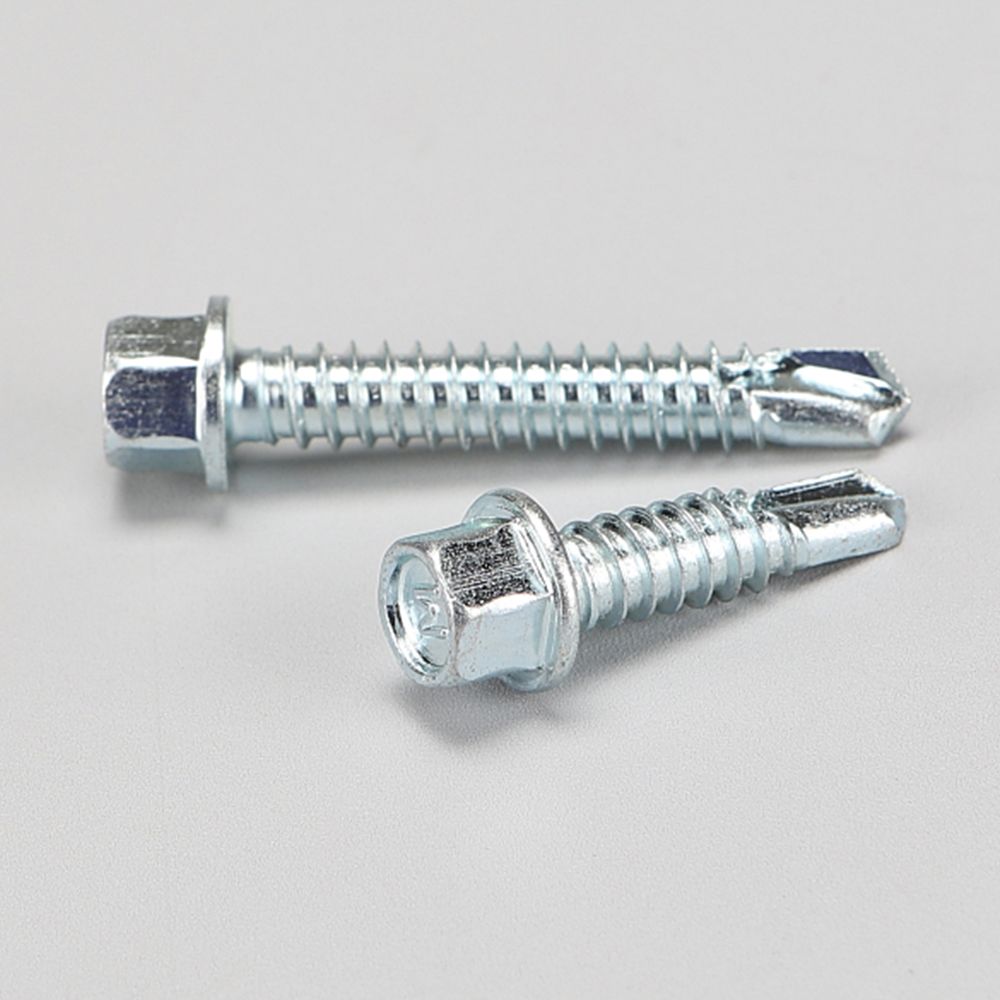 육각와셔붙이 직결피스 나사 25mm 300개입 백색 일반