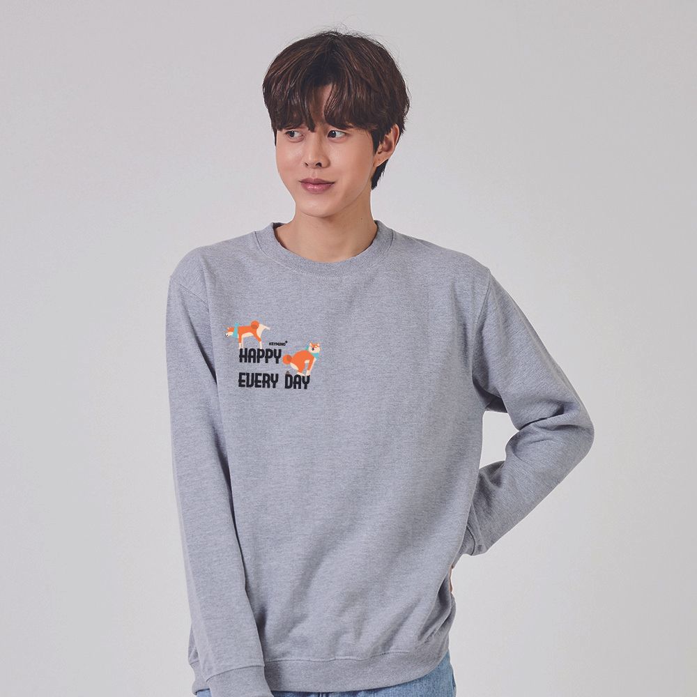 키밍 해피 시바견 맨투맨 후드티