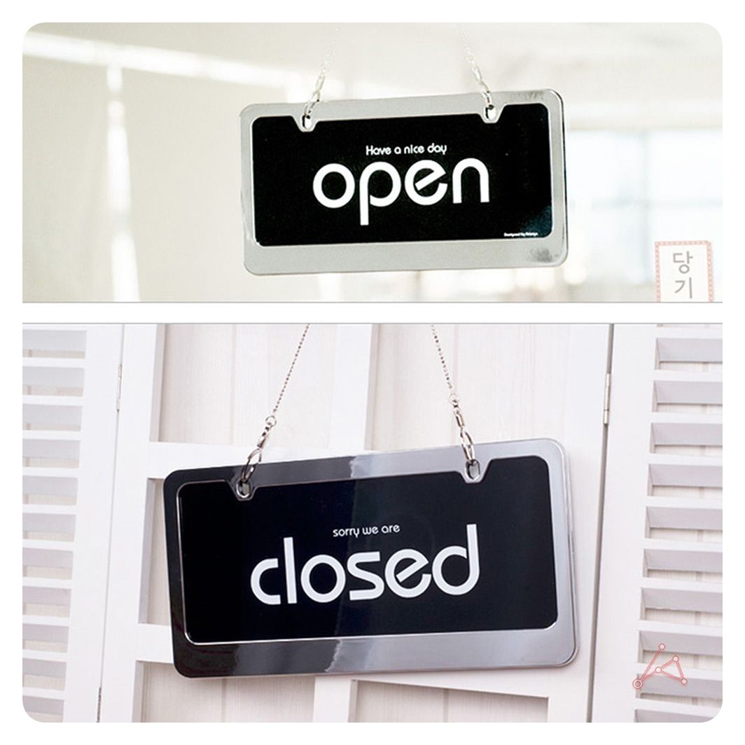 검정 7802 OPEN CLOSED 스텐