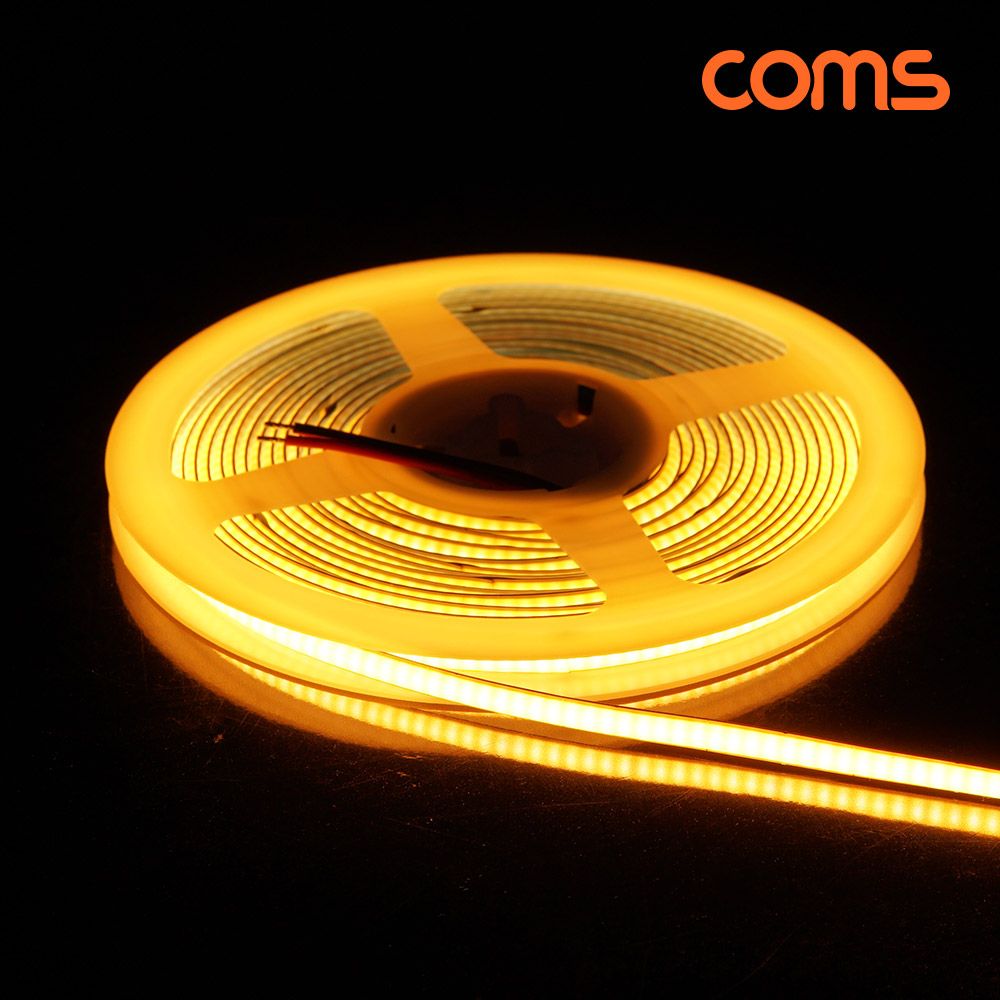 Coms 초고휘도 LED 줄띠 줄조명 5M Yellow DC12V 2A