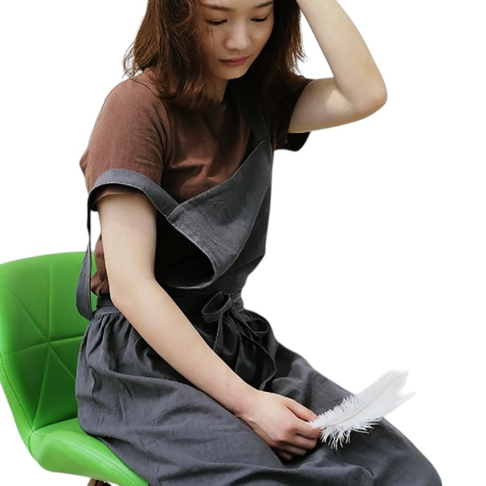 롱 린넨 앞치마 (딥그레이) JT18
