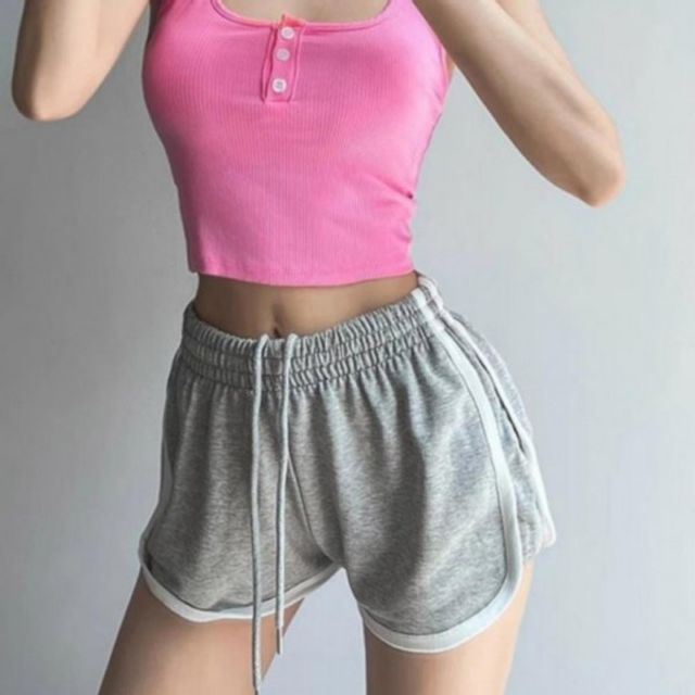 여성 데일리 여름 기본 캐주얼 데이 홈웨어 밴딩