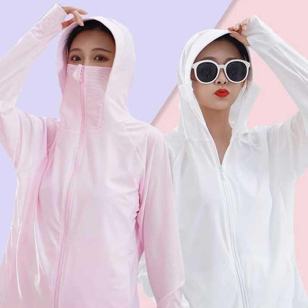 쿨링 룩 집업 휴가 물놀이 여자 마스크 바캉스 후드