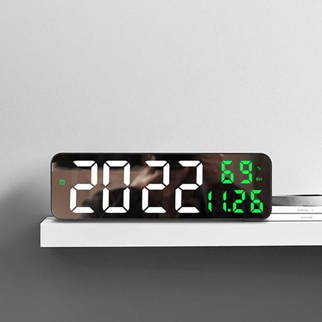 탁상용 벽걸이용 LED 디지털 시계 알람 온습도 시계