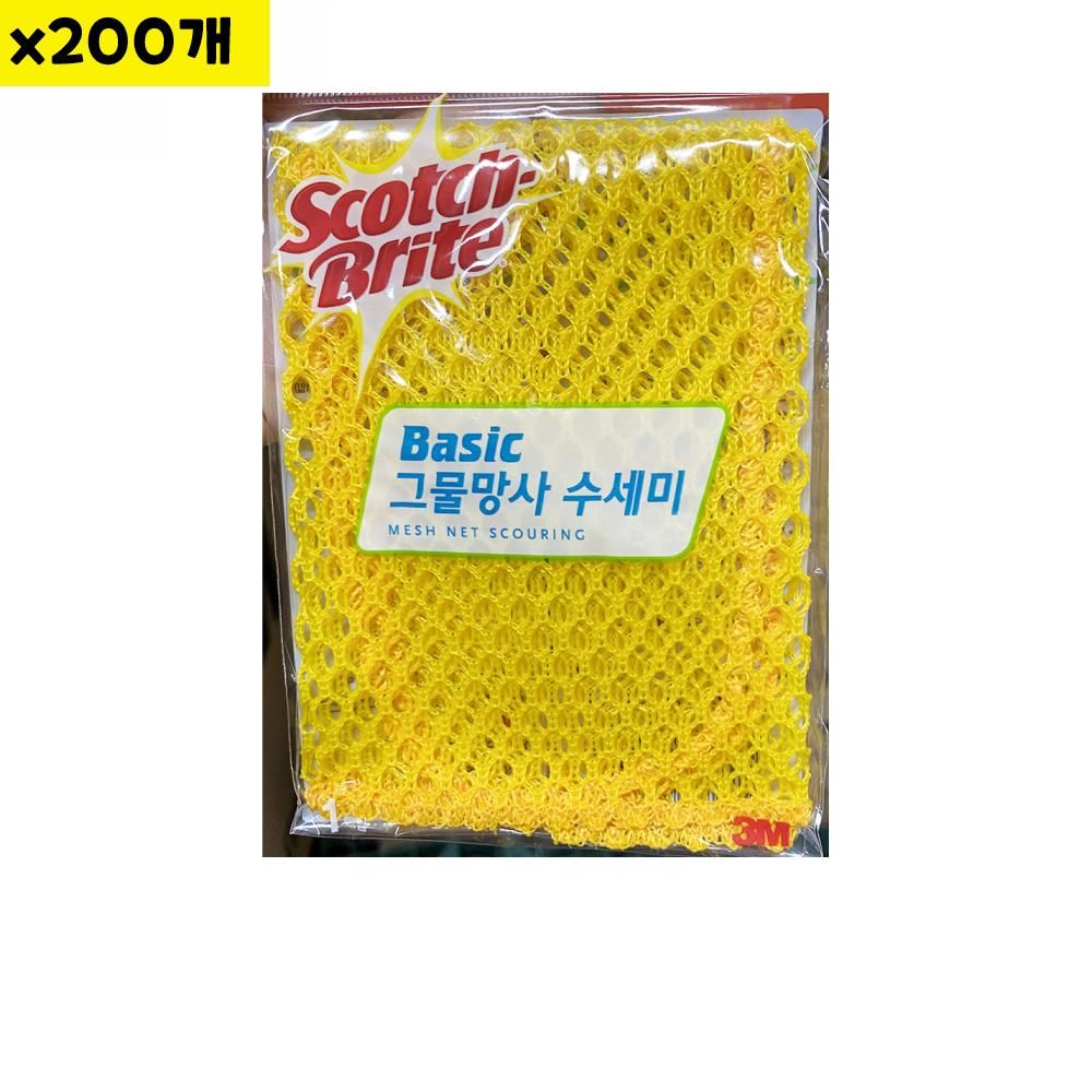 수세미 스카치 그물망사 300x300 x200개 식자재 유통