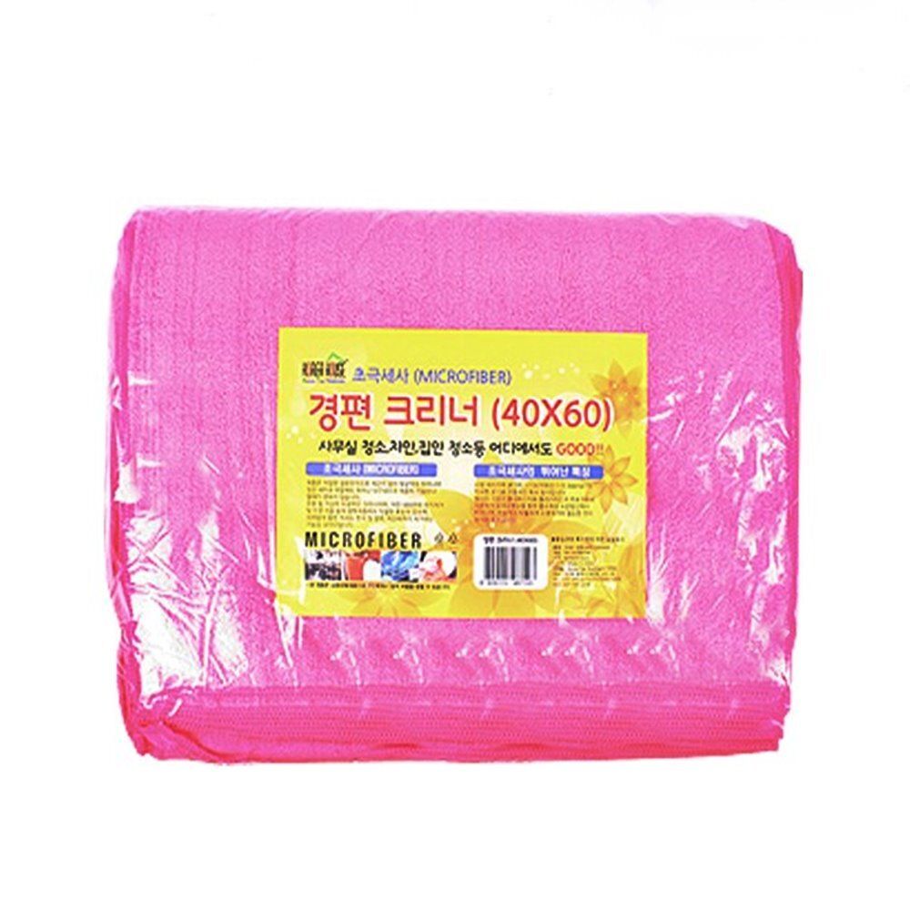 (세트)초극세사 경편크리너40x60(핑크)10개