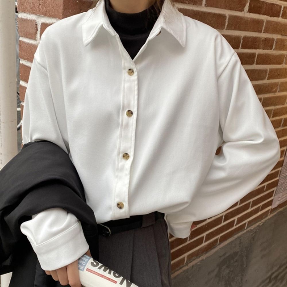 베이직 브라우스 루즈핏 여성 블라우스 옷 셔츠