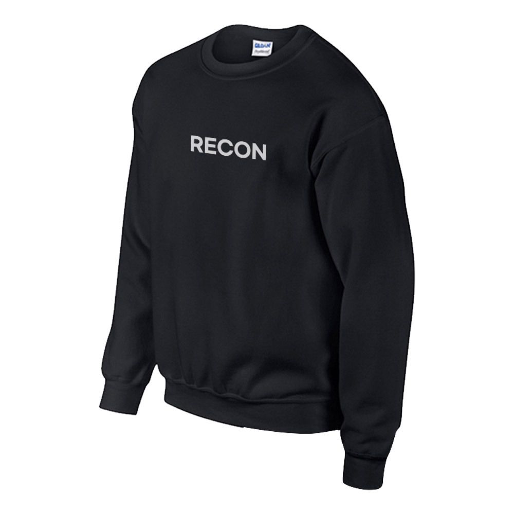 블랙 스포츠 기모 밀리터리 맨투맨 RECON