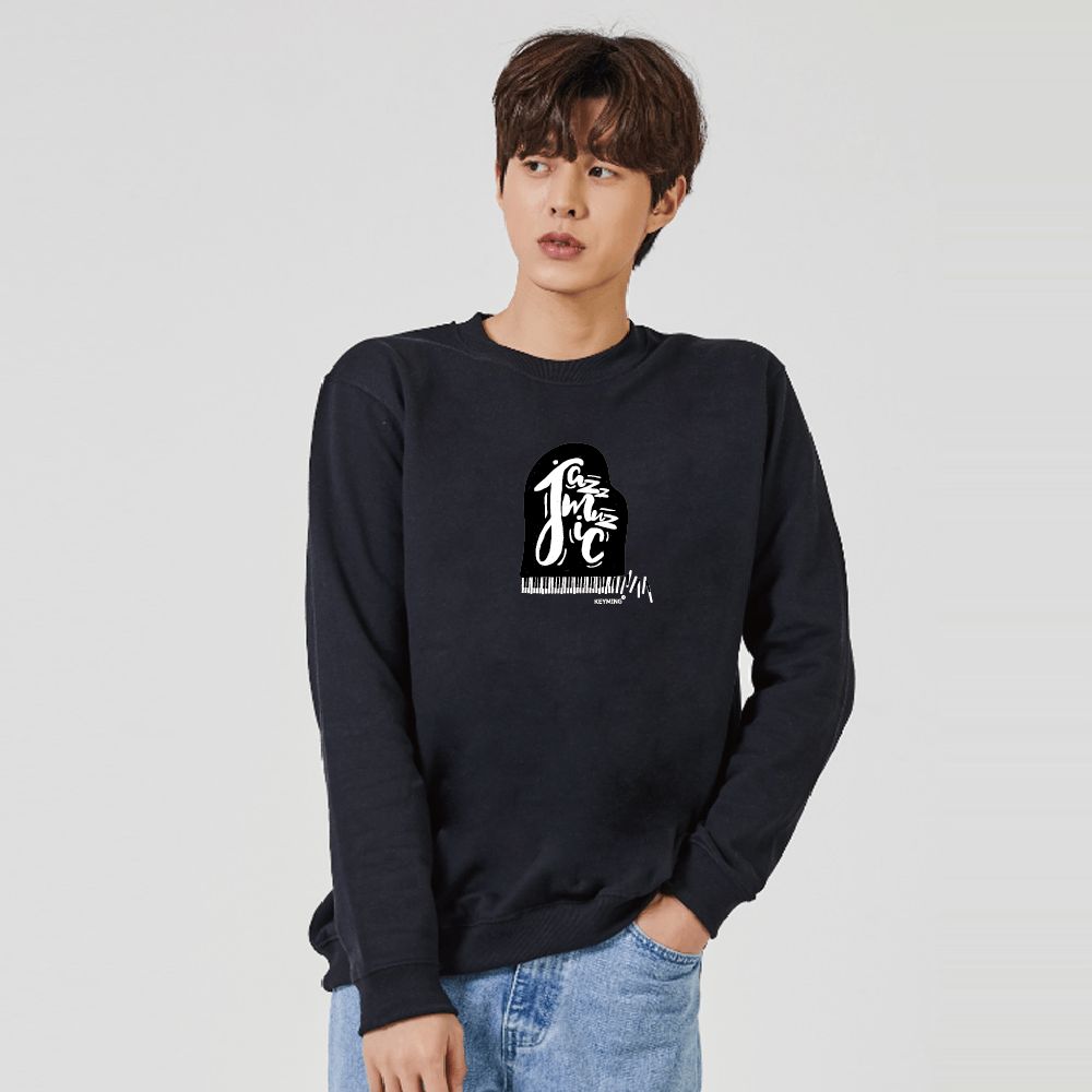 키밍 재즈 피아노 그래픽 맨투맨 후드티