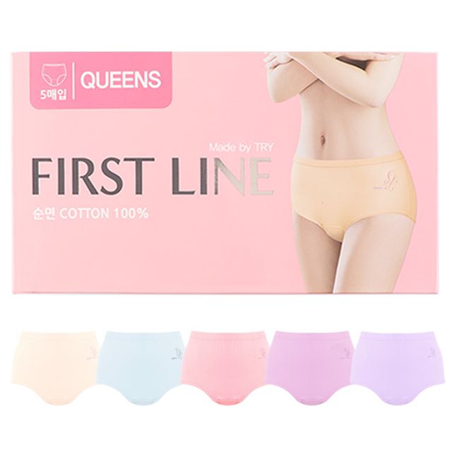 (TRY)여성 퍼스트퀸스여삼각팬티F50유색N5매 면100