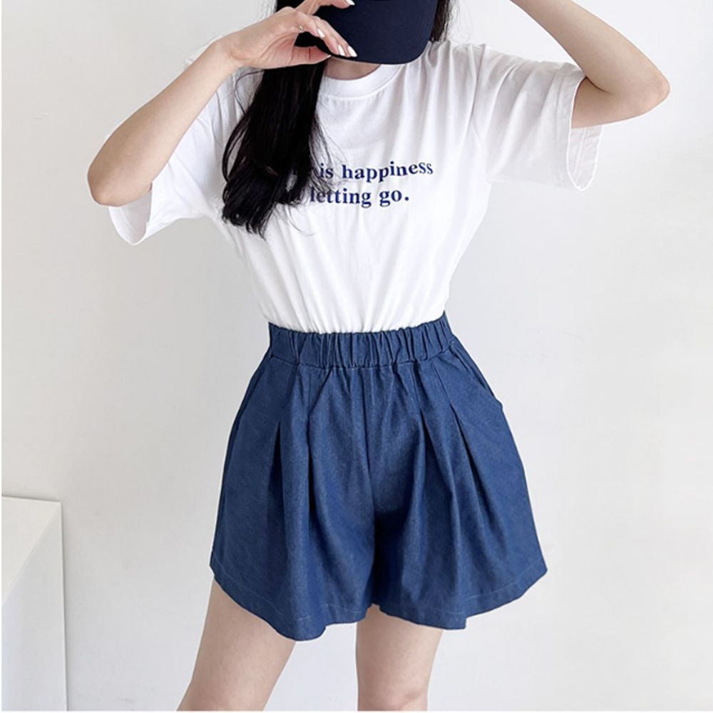 치마 3부 3부반바지 데님반바지 청치마바지 치