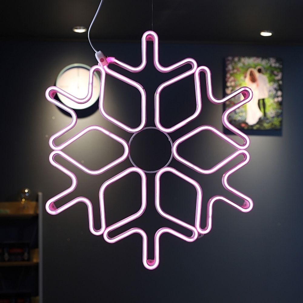 LED 눈꽃 네온플렉스(DC24V) 60CM 무점멸 핑크