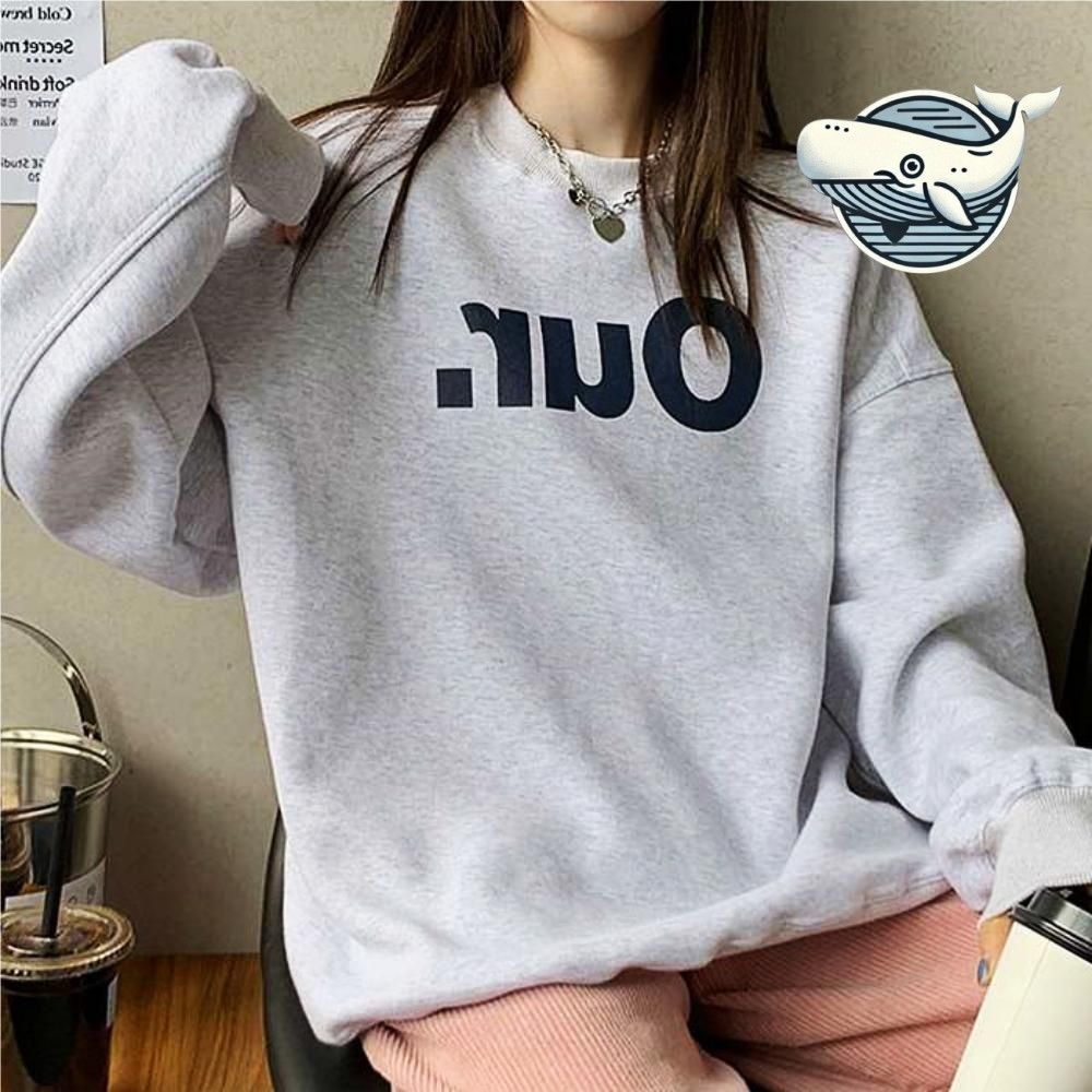 여성용 편안한 오버핏 기모 스웨트셔츠 캐주얼