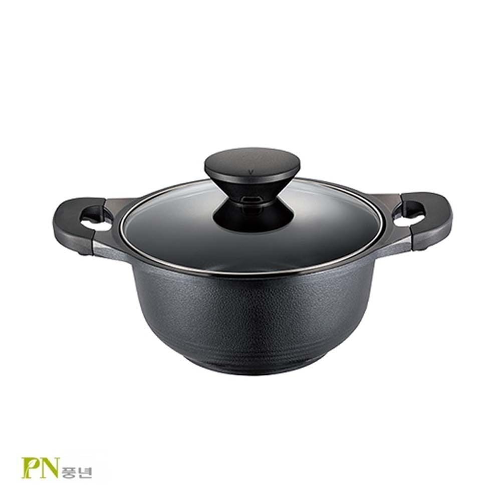 라면 냄비 양수냄비 24cm 냄비 펄블랙 주물 ih