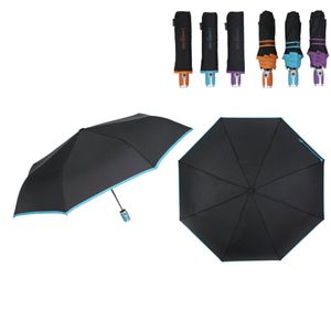 아이티알,NE 3단 전자동 블랙 폰지 컬러바이어스 휴대용 방풍 우산