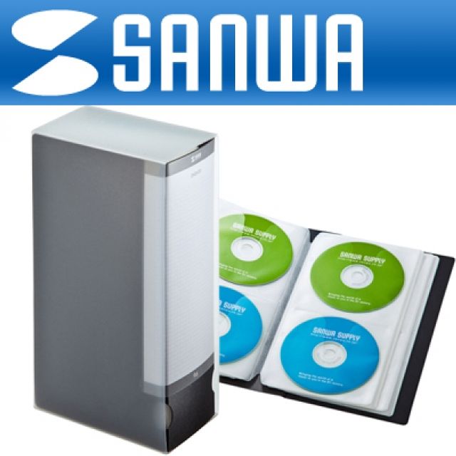 SANWA 파일형 CD DVD 케이스(96매 블랙)