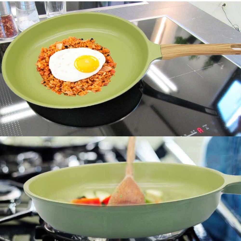 5세대 그린파파야 세라믹 코팅 인덕션 후라이팬 28cm