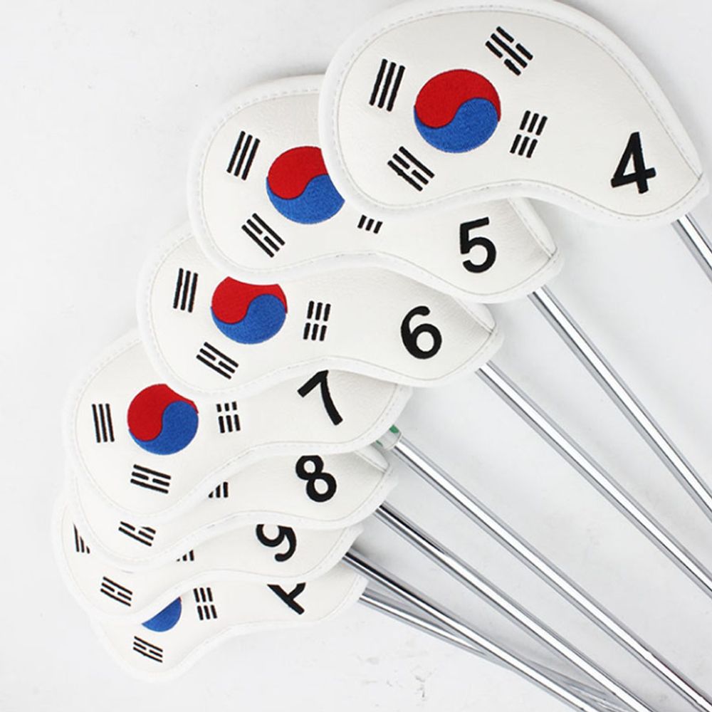 골프아이언커버 국기 마그네틱 3-9 P 클럽커버 7PCS