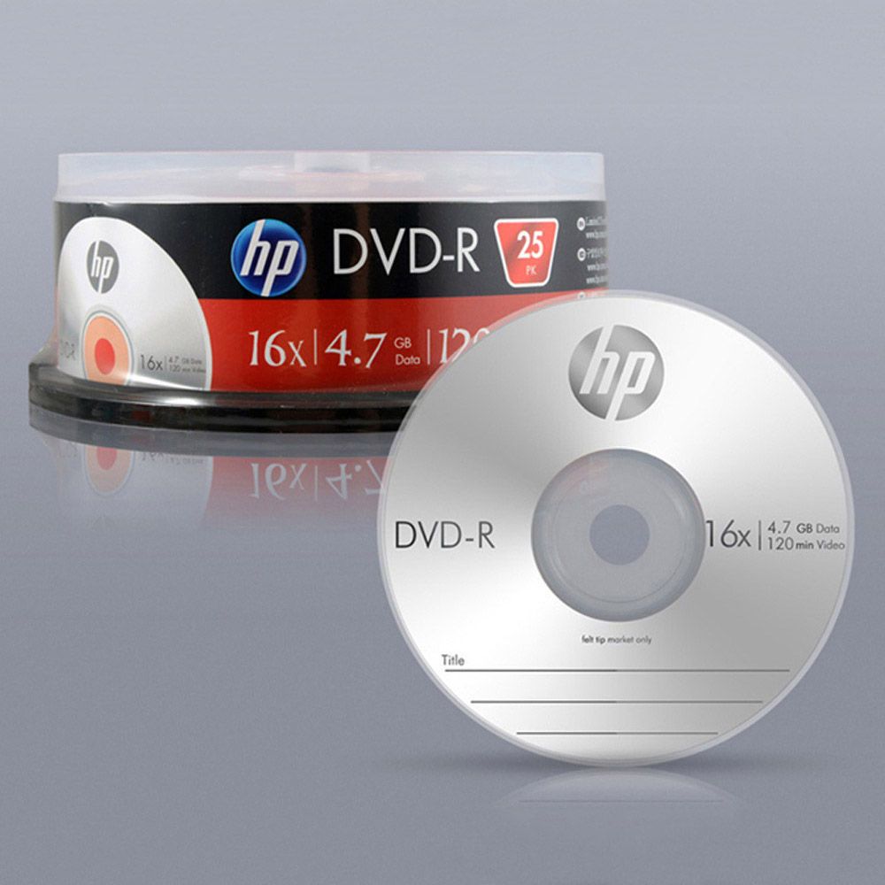 HP Media DVD-R 16x 4.7GB 25p 케익 케이스