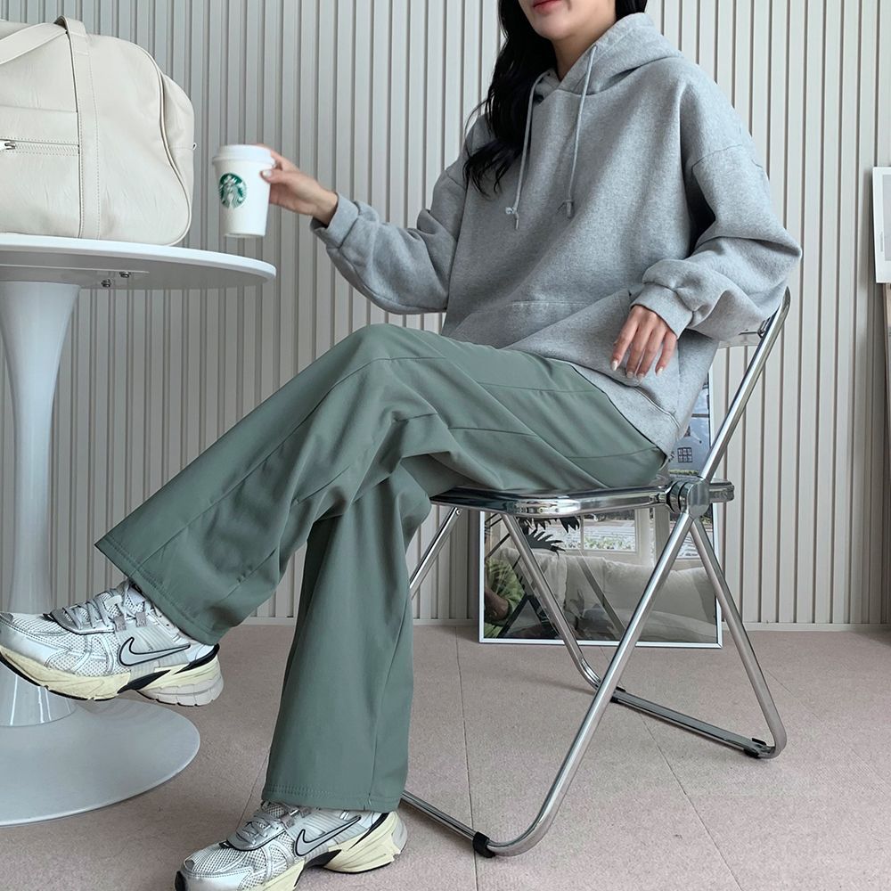 오드 인기 여자 기모 크런치 와이드 추천 팬츠