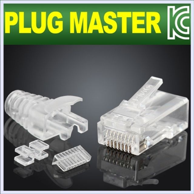 CAT.6 RJ45 플러그 고급형 (보호캡포함) 100EA