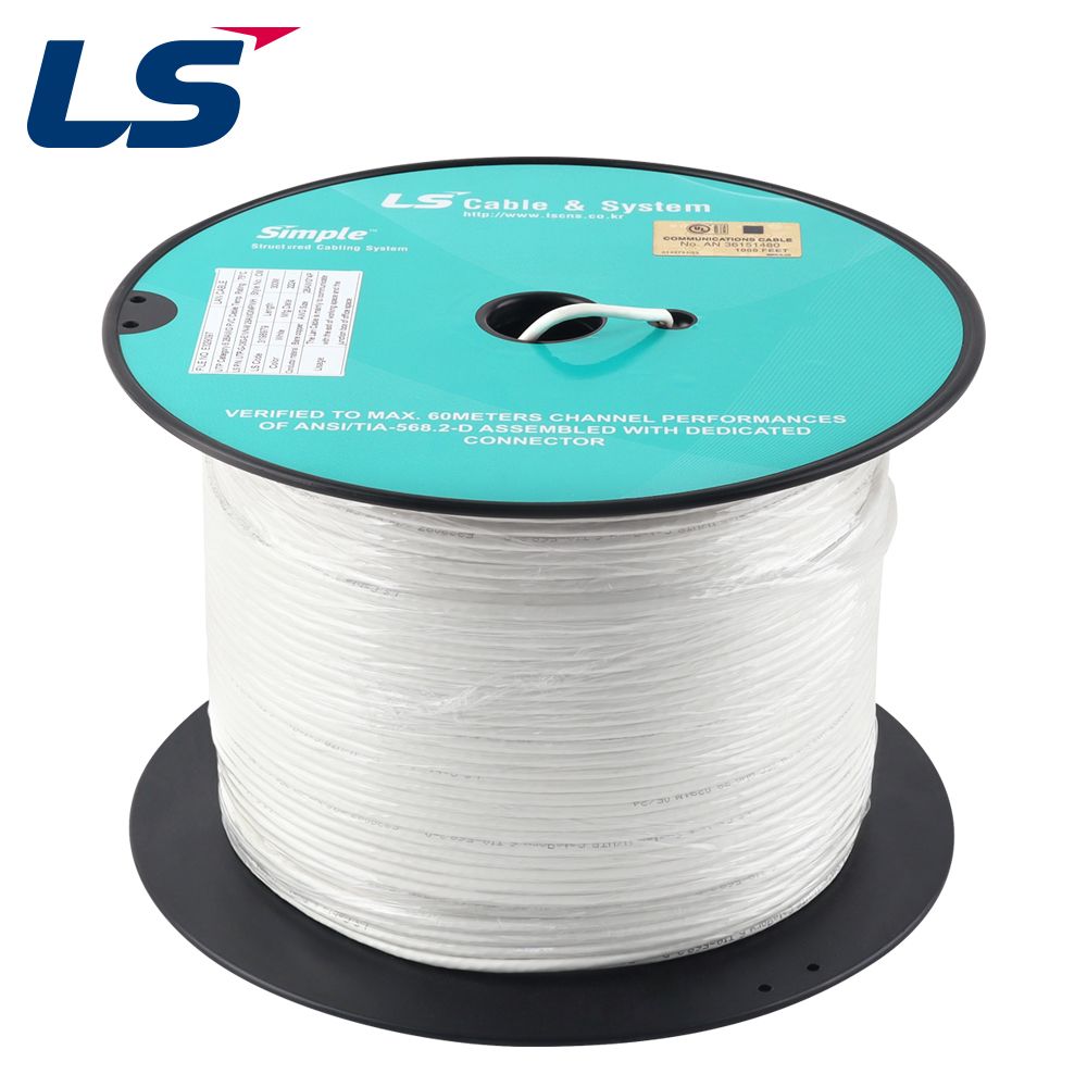 LS전선 CAT.6 UTP Slim 케이블 300m (28AWG/단선/화이