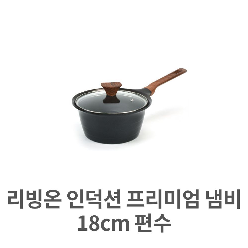 리빙온 인덕션 프리미엄 냄비 편수 18cm 전골 찌개 