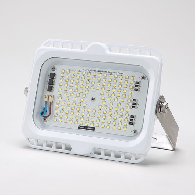 선박용 DC LED 투광기 DC 24V 80W 화이트 주광 X8