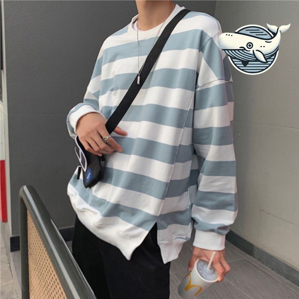 가을 스트라이프 남자 셔츠 긴팔 티셔츠 캐주얼