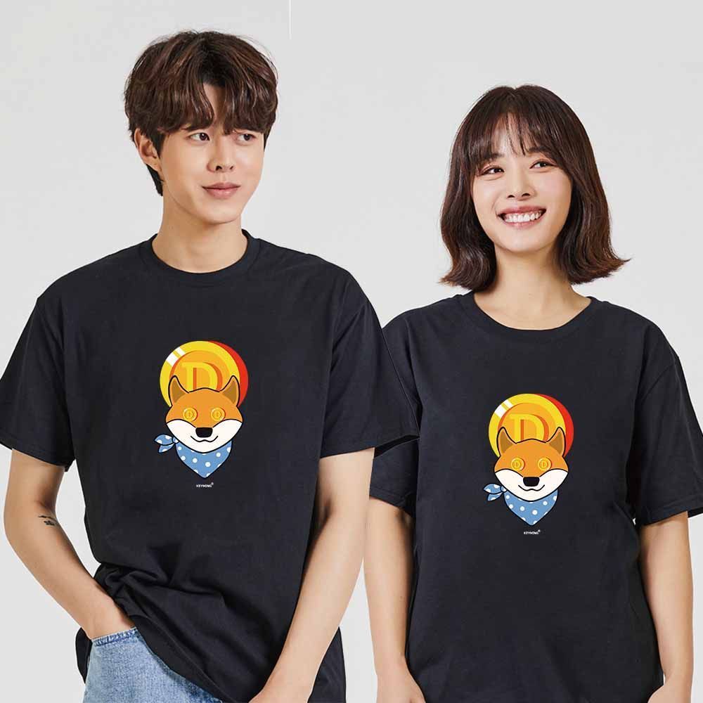 도지코인시바견진돗개4 반팔티 오버핏 BI